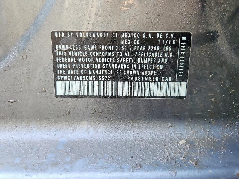 Aukcja sprzedaży 2016 Volkswagen Golf Sportwagen, vin: 3VWC17AU9GM515572, numer aukcji: 54871636