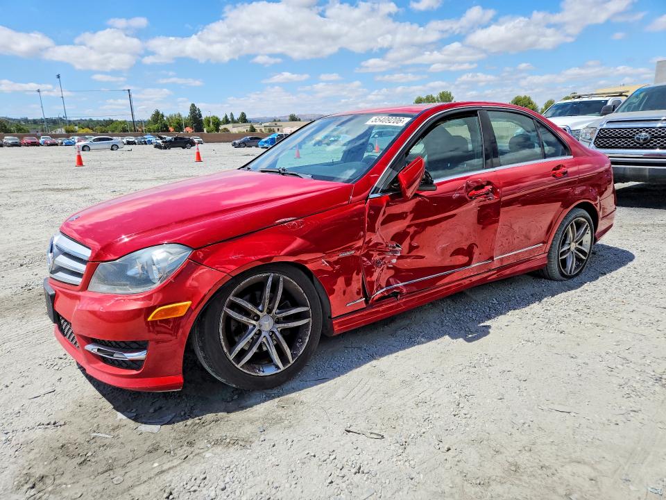 55409206 :رقم المزاد ، WDDGF4HB5CR236174 vin ، 2012 Mercedes-benz C مزاد بيع