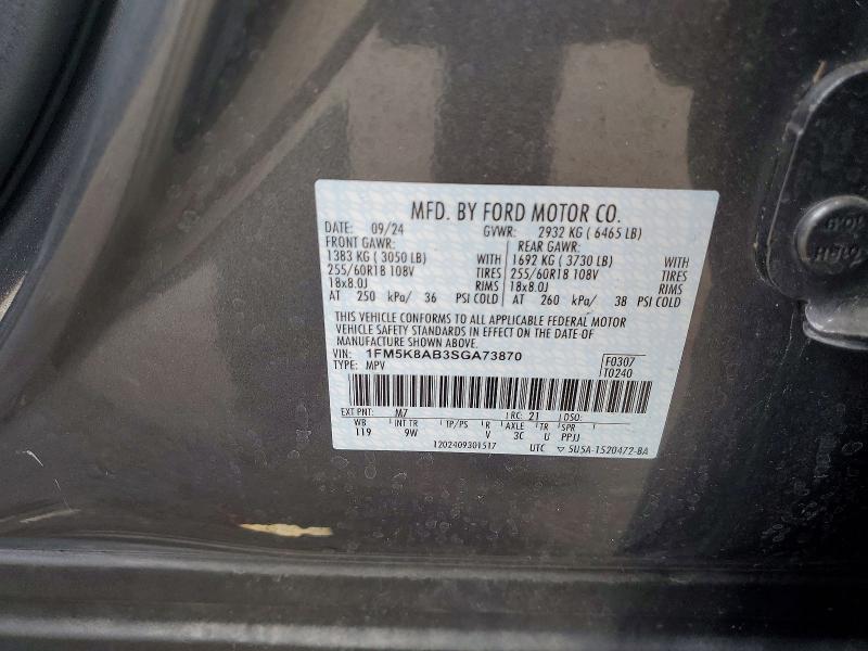 Продаж на аукціоні авто 2025 Ford Explorer, vin: 1FM5K8AB3SGA73870, номер лоту: 51209296