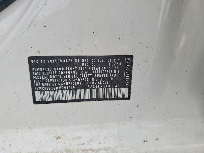 Продажа на аукционе авто 2021 Volkswagen Jetta, vin: 3VWC57BU2MM009466, номер лота: 52514726