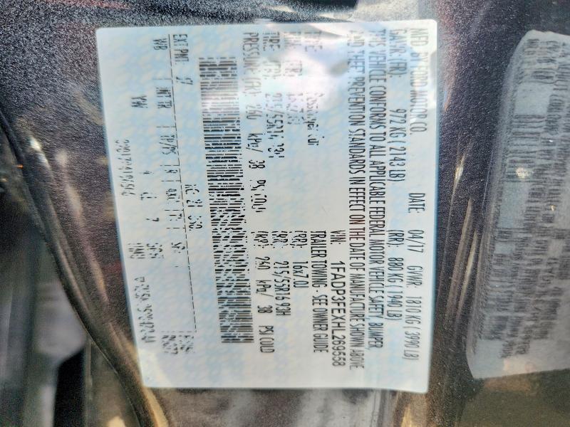 2017 Ford Focus მანქანა იყიდება აუქციონზე, vin: 1FADP3FEXHL269558, აუქციონის ნომერი: 55135926