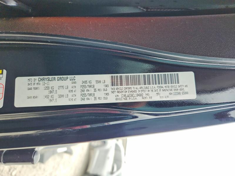 54451646 :رقم المزاد ، 1C4BJWEG8CL184802 vin ، 2012 Jeep Wrangler Unlimited مزاد بيع