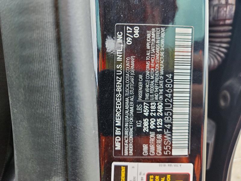 Продаж на аукціоні авто 2018 Mercedes-benz C, vin: 55SWF4JB5JU246804, номер лоту: 52396106