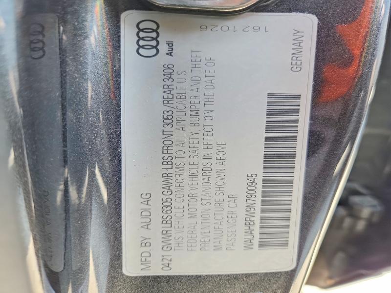 Aukcja sprzedaży 2022 Audi Rs E-tron Gt, vin: WAUAHBFW9N7900945, numer aukcji: 54139146