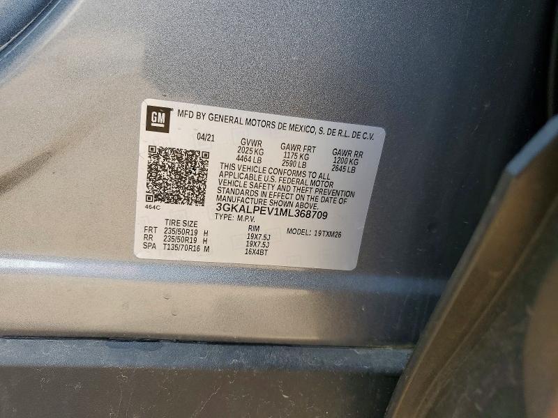 2021 Gmc Terrain მანქანა იყიდება აუქციონზე, vin: 3GKALPEV1ML368709, აუქციონის ნომერი: 52614416