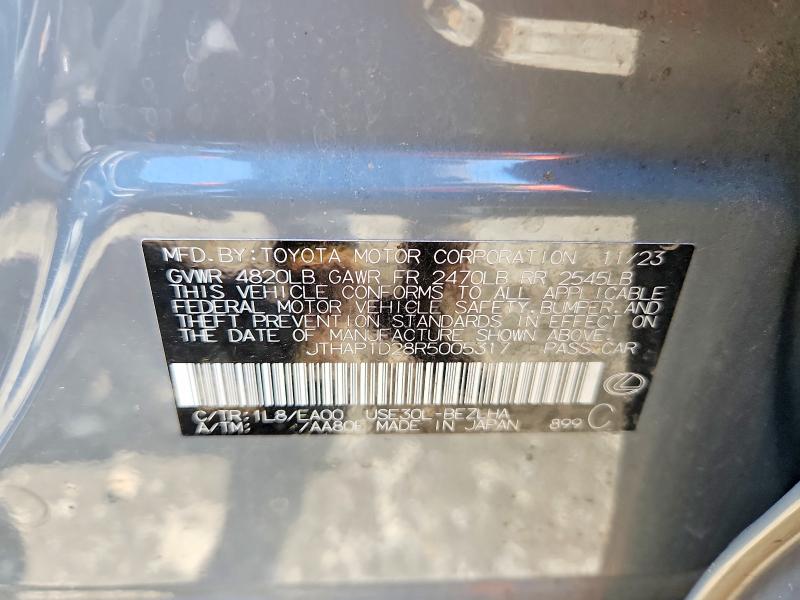2024 Lexus Is მანქანა იყიდება აუქციონზე, vin: JTHAP1D28R5005317, აუქციონის ნომერი: 54116656