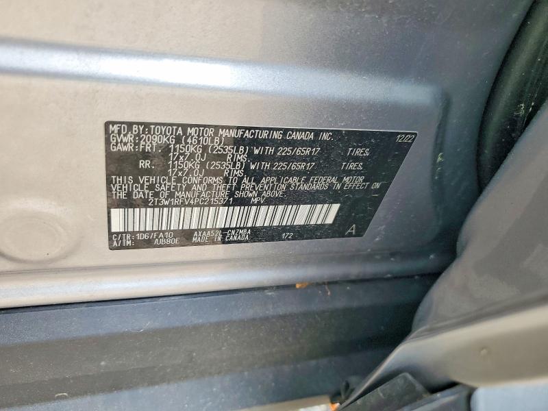 Продажа на аукционе авто 2023 Toyota Rav4, vin: 2T3W1RFV4PC215371, номер лота: 54654886