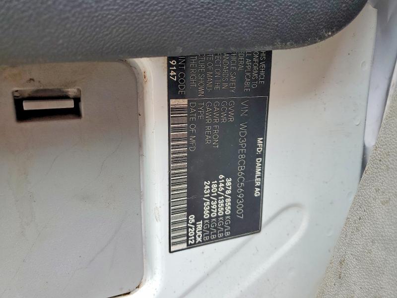 Aukcja sprzedaży 2012 Mercedes Benz Sprinter, vin: WD3PE8CB6C5693007, numer aukcji: 53947196