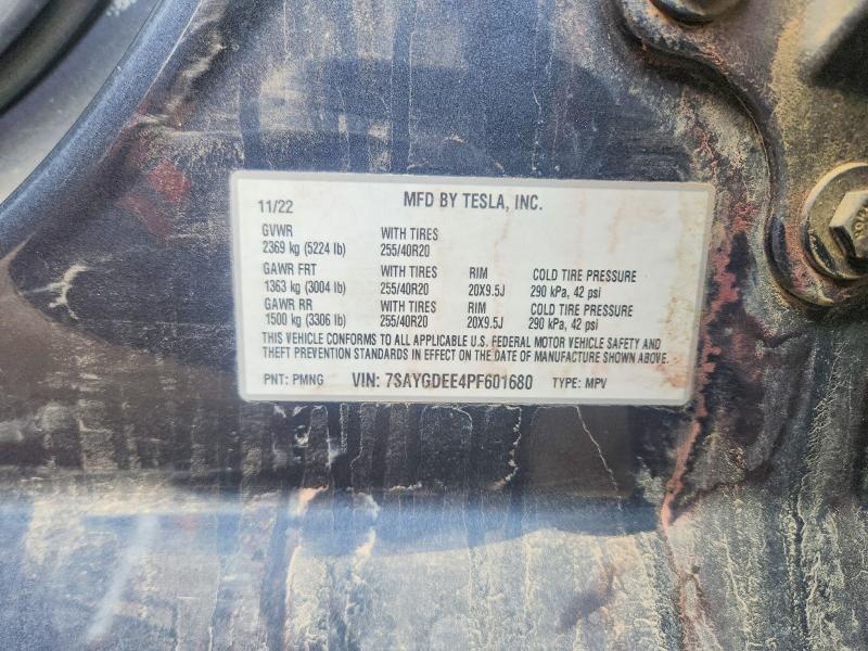 Продажа на аукционе авто 2023 Tesla Model Y, vin: 7SAYGDEE4PF601680, номер лота: 55060896