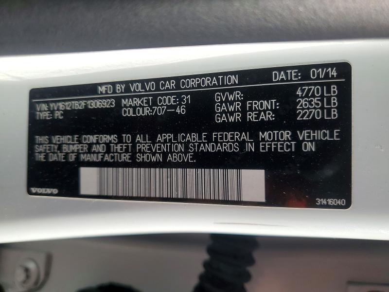 Aukcja sprzedaży 2015 Volvo S60, vin: YV1612TB2F1306923, numer aukcji: 53023486
