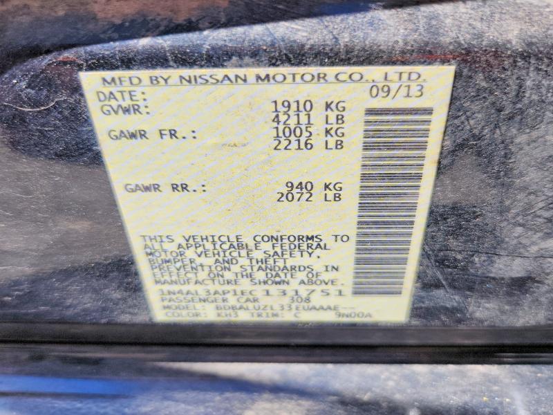 Продаж на аукціоні авто 2014 Nissan Altima, vin: 1N4AL3AP1EC131751, номер лоту: 53250516