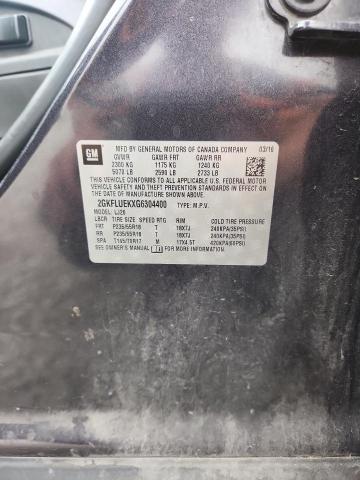 Aukcja sprzedaży 2016 Gmc Terrain, vin: 2GKFLUEKXG6304400, numer aukcji: 54712236