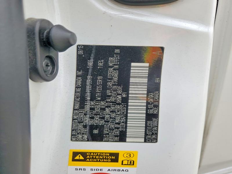55343616 :رقم المزاد ، 2T2ZK1BA7FC203751 vin ، 2015 Lexus Rx مزاد بيع