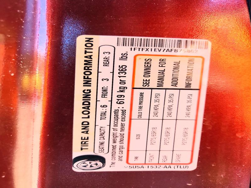 2010 Ford F150 მანქანა იყიდება აუქციონზე, vin: 1FTFX1EV7AFB75862, აუქციონის ნომერი: 49485916