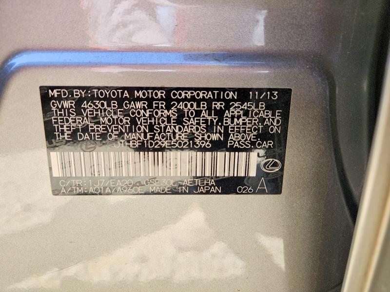 Aukcja sprzedaży 2014 Lexus Is, vin: JTHBF1D29E5021396, numer aukcji: 53930836