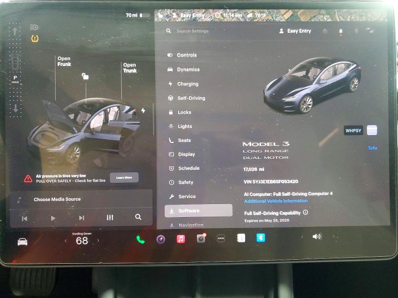 55155596 :رقم المزاد ، 5YJ3E1EB6SF053420 vin ، 2025 Tesla Model 3 مزاد بيع