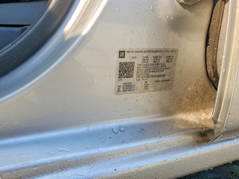 2018 Chevrolet Silverado მანქანა იყიდება აუქციონზე, vin: 3GCUKSEC0JG432210, აუქციონის ნომერი: 54111716