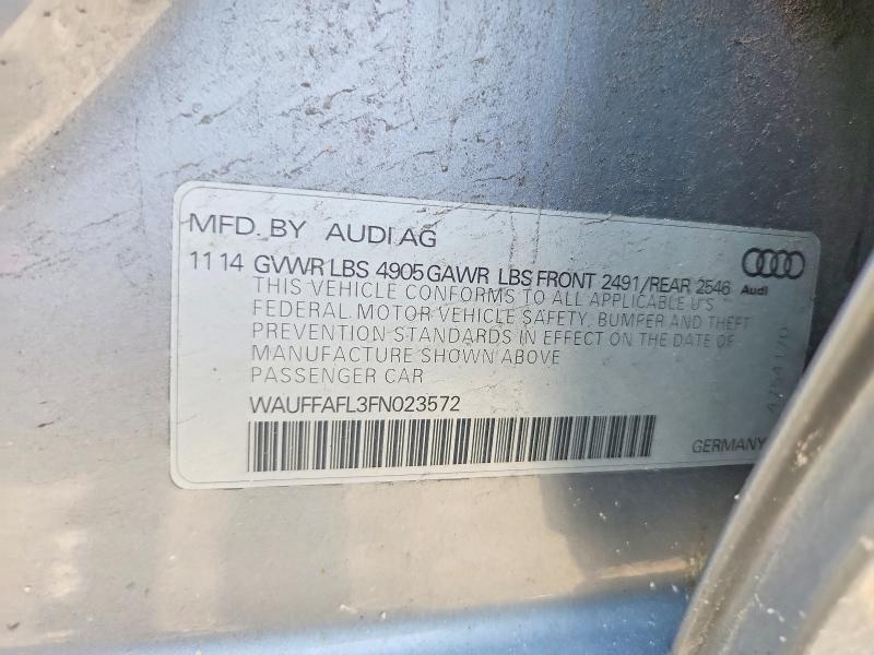 53566456 :رقم المزاد ، WAUFFAFL3FN023572 vin ، 2015 Audi A4 مزاد بيع
