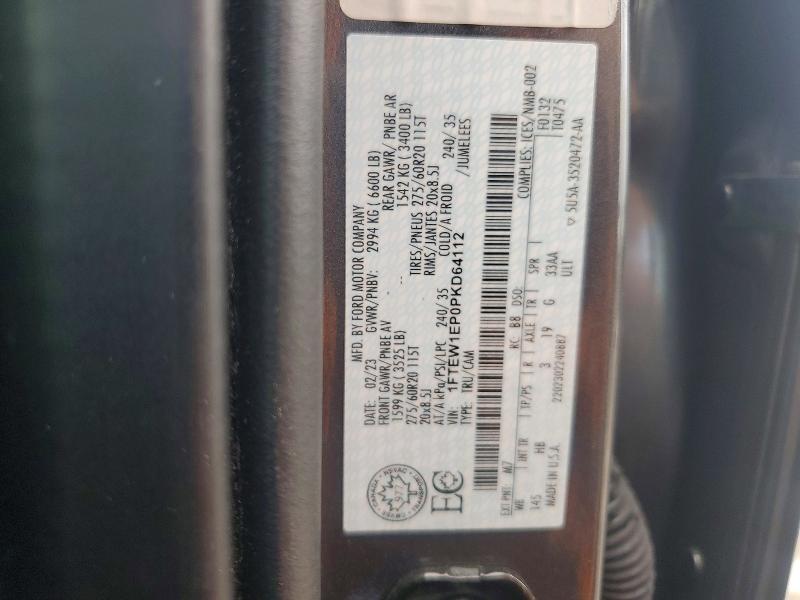 Aukcja sprzedaży 2023 Ford F150, vin: 1FTEW1EP0PKD64112, numer aukcji: 54834386