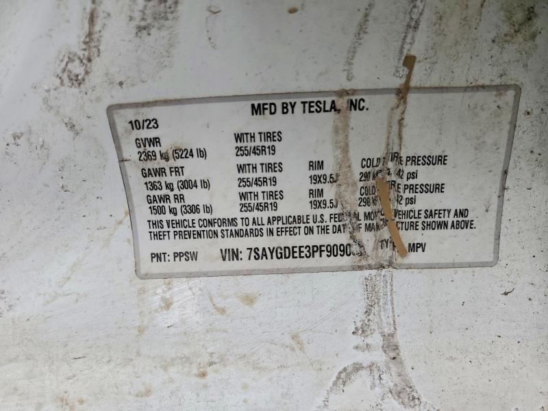 Aukcja sprzedaży 2023 Tesla Model Y, vin: 7SAYGDEE3PF909035, numer aukcji: 52550286