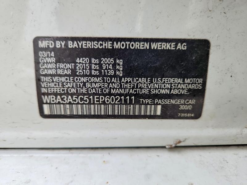 Продаж на аукціоні авто 2014 Bmw 328, vin: WBA3A5C51EP602111, номер лоту: 53726366