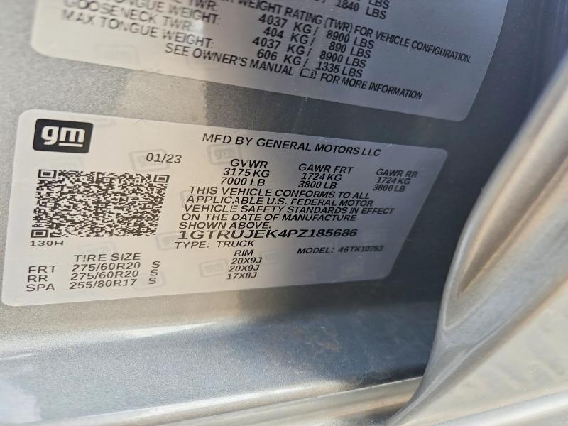 53901736 :رقم المزاد ، 1GTRUJEK4PZ185686 vin ، 2023 Gmc Sierra مزاد بيع