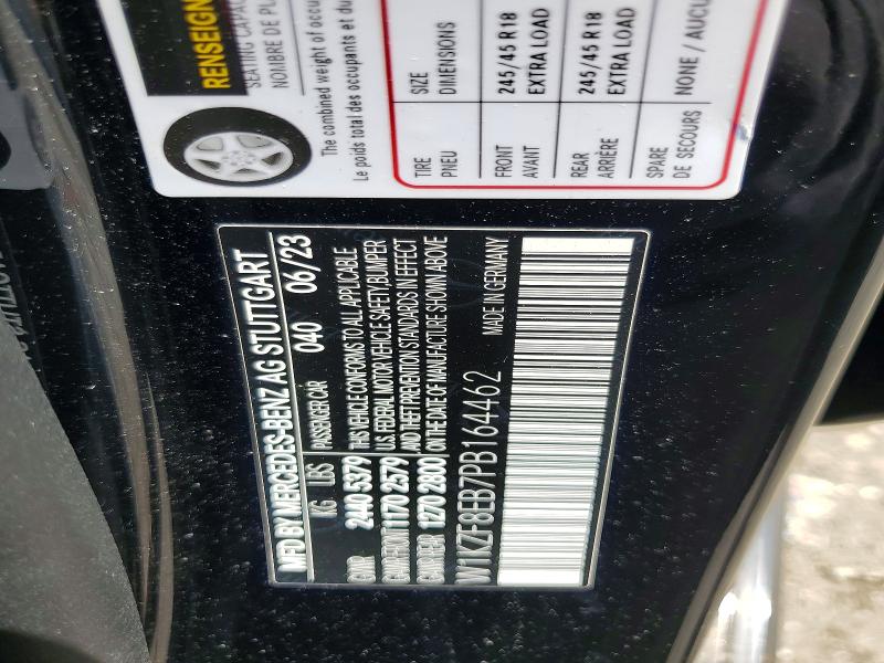 Продажа на аукционе авто 2023 Mercedes-benz E, vin: W1KZF8EB7PB164462, номер лота: 54821666