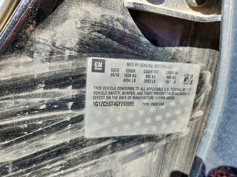 2016 Chevrolet Malibu მანქანა იყიდება აუქციონზე, vin: 1G1ZC5ST4GF293985, აუქციონის ნომერი: 53142746