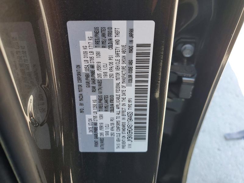 54051556 :رقم المزاد ، JM3KKBHD4S1194493 vin ، 2025 Mazda Cx-90 مزاد بيع
