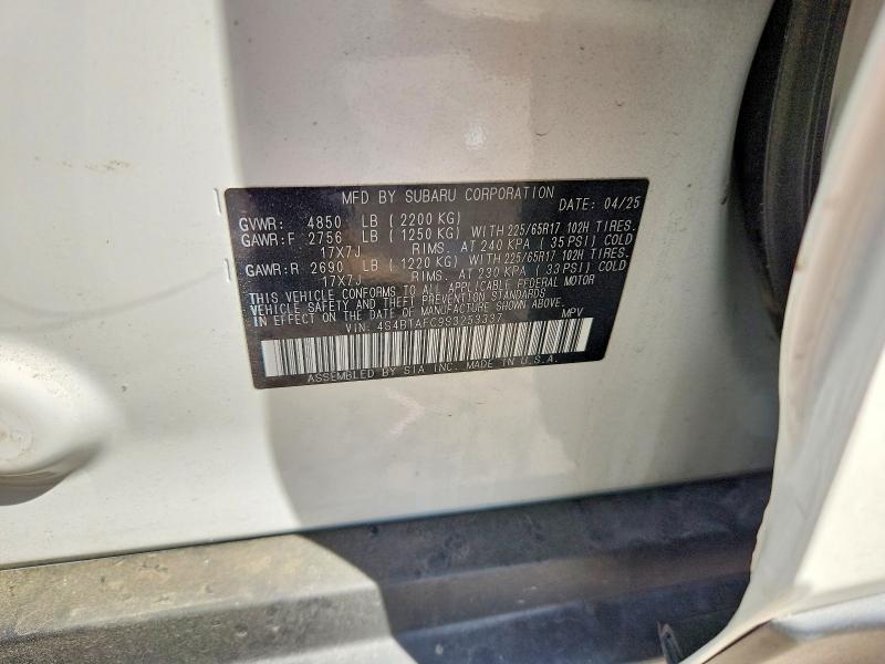 Продажа на аукционе авто 2025 Subaru Outback, vin: 4S4BTAFC9S3253337, номер лота: 52355026