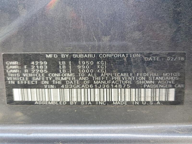 Продаж на аукціоні авто 2018 Subaru Impreza, vin: 4S3GKAD61J3614875, номер лоту: 54597716