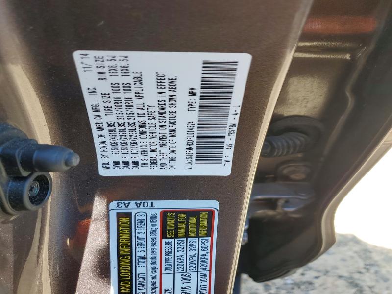Продаж на аукціоні авто 2015 Honda Cr-v, vin: 5J6RM4H3XFL014524, номер лоту: 51776516