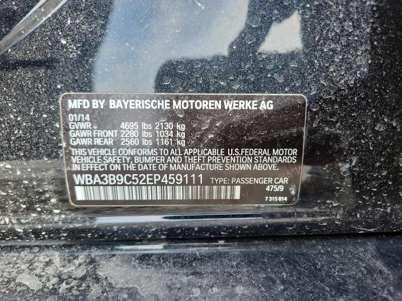Aukcja sprzedaży 2014 Bmw 335, vin: WBA3B9C52EP459111, numer aukcji: 52103816