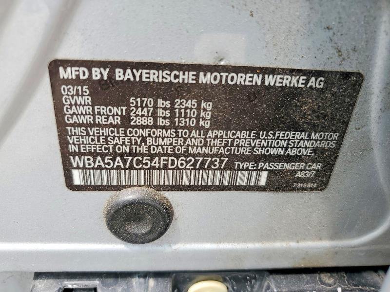 Продаж на аукціоні авто 2015 Bmw 528, vin: WBA5A7C54FD627737, номер лоту: 53454526