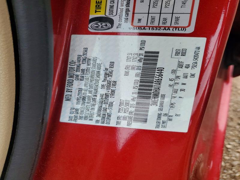 Продаж на аукціоні авто 2010 Mercury Milan, vin: 3MEHM0HA1AR656440, номер лоту: 53886636
