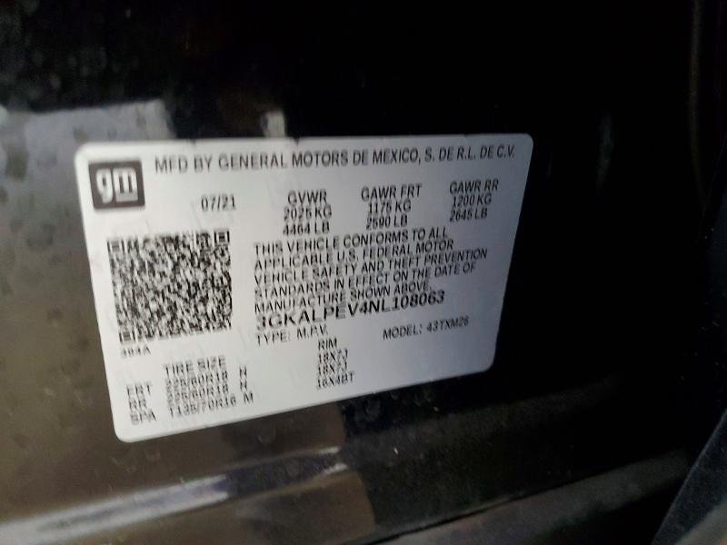 Aukcja sprzedaży 2022 Gmc Terrain, vin: 3GKALPEV4NL108063, numer aukcji: 54174276