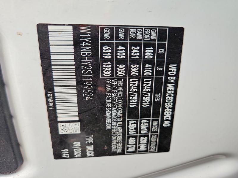 Продаж на аукціоні авто 2025 Mercedes-benz Sprinter, vin: W1Y4NBHY2ST199624, номер лоту: 53942946