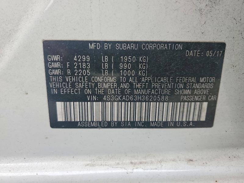 Продажа на аукционе авто 2017 Subaru Impreza, vin: 4S3GKAD63H3620588, номер лота: 53075256