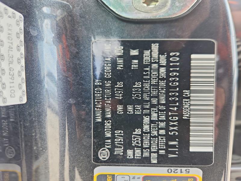 52381146 :رقم المزاد ، 5XXGT4L33LG391103 vin ، 2020 Kia Optima مزاد بيع