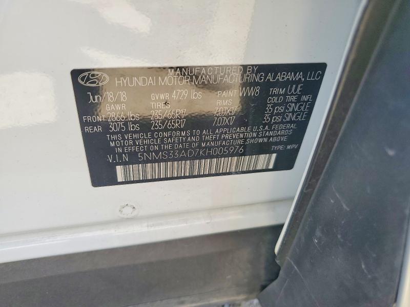 Продажа на аукционе авто 2019 Hyundai Santa Fe, vin: 5NMS33AD7KH005976, номер лота: 52664026