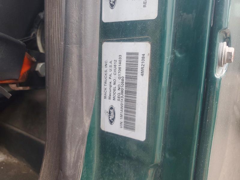Продаж на аукціоні авто 2018 Mack Semi, vin: 1M1AW01X3JM010580, номер лоту: 52595006