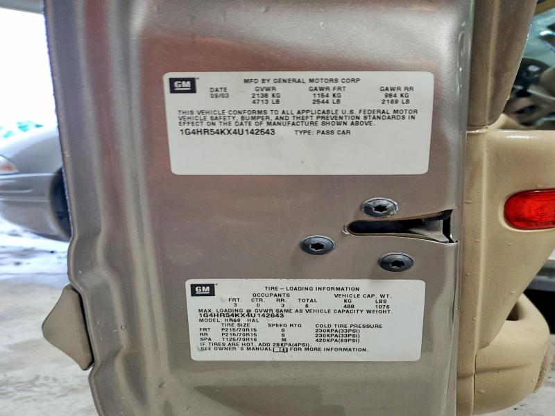 2004 Buick Lesabre მანქანა იყიდება აუქციონზე, vin: 1G4HR54KX4U142643, აუქციონის ნომერი: 51350516