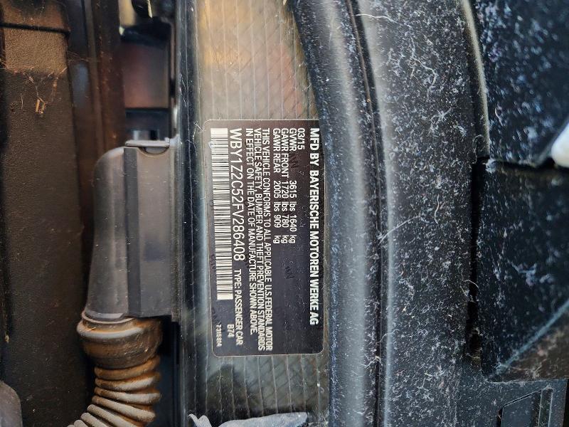 Auction sale of the 2015 Bmw I3, vin: WBY1Z2C52FV286408, lot number: 53294636