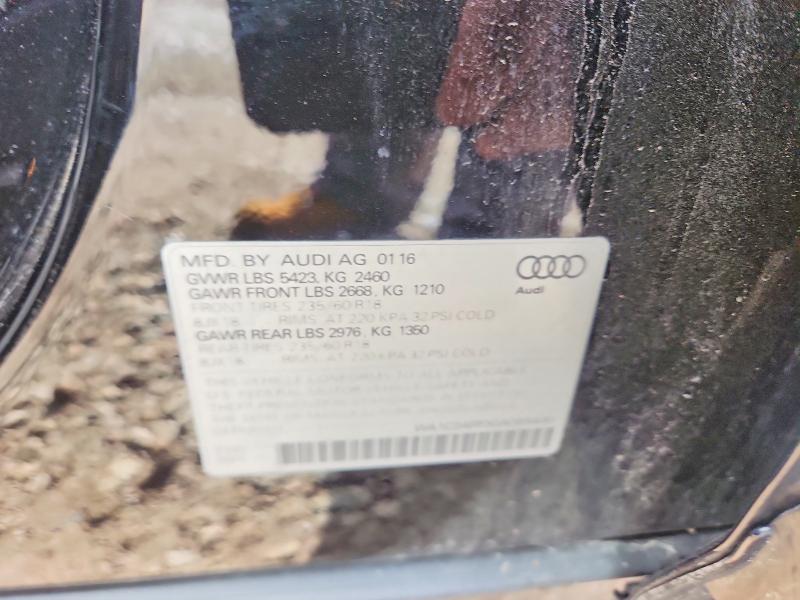 Aukcja sprzedaży 2016 Audi Q5, vin: WA1C2AFP3GA099400, numer aukcji: 52887386