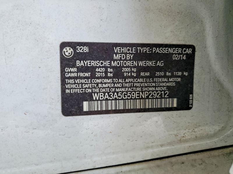 Продажа на аукционе авто 2014 Bmw 328, vin: WBA3A5G59ENP29212, номер лота: 51861896