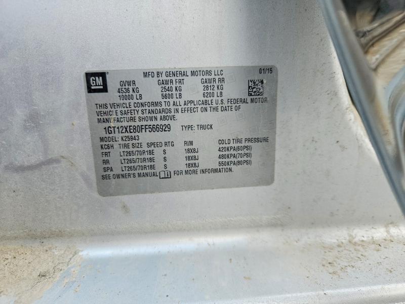 2015 Gmc Sierra მანქანა იყიდება აუქციონზე, vin: 1GT12XE80FF566929, აუქციონის ნომერი: 54250926