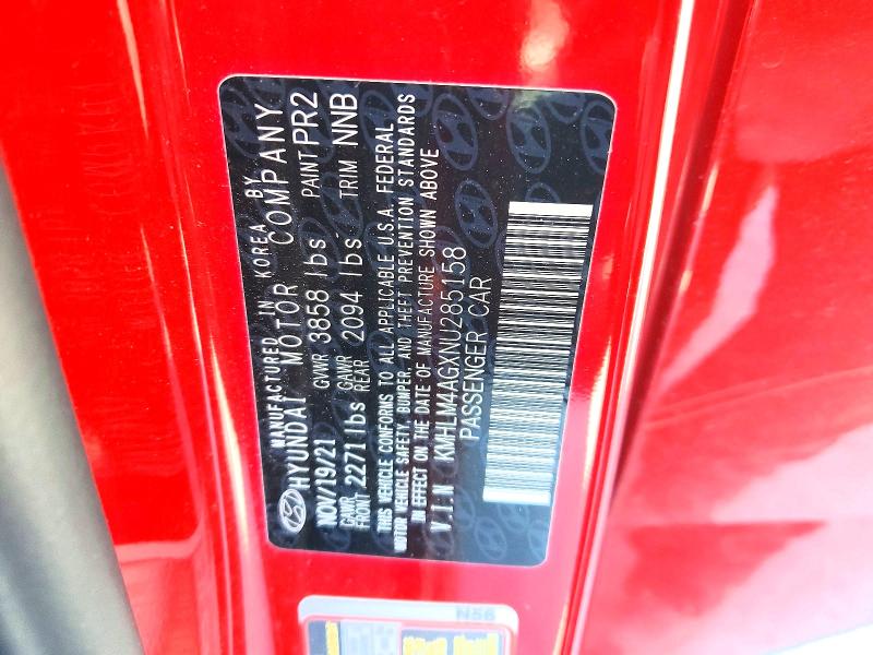 Aukcja sprzedaży 2022 Hyundai Elantra, vin: KMHLM4AGXNU285158, numer aukcji: 52448946