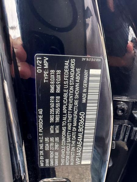 Aukcja sprzedaży 2021 Porsche Macan, vin: WP1AA2A54MLB03660, numer aukcji: 53777146