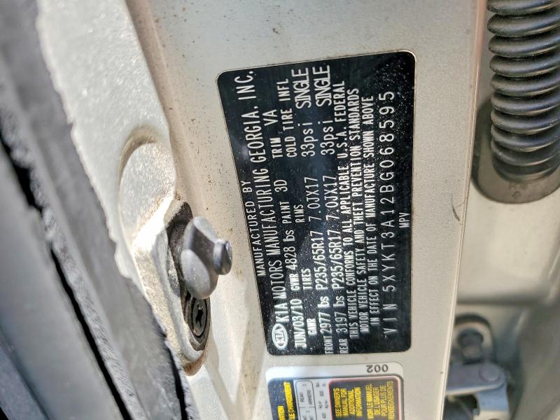 Продаж на аукціоні авто 2011 Kia Sorento, vin: 5XYKT3A12BG068595, номер лоту: 53947436