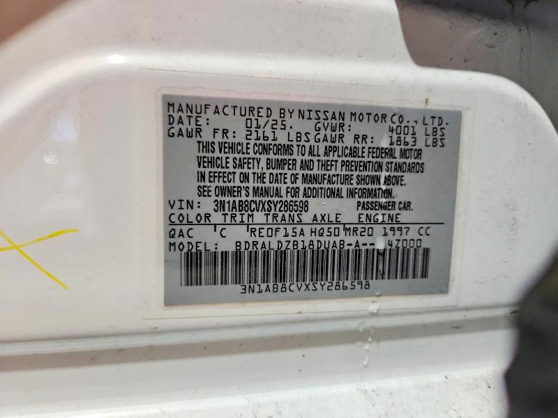 Aukcja sprzedaży 2025 Nissan Sentra, vin: 3N1AB8CVXSY286598, numer aukcji: 55511566